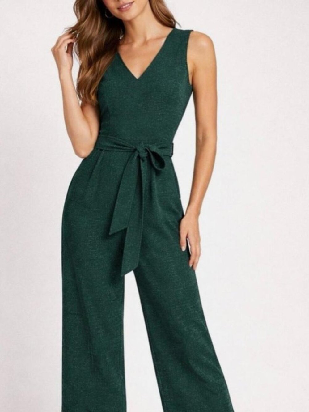 Sleeveless Dark Green Calvin Klein Jumpsuit